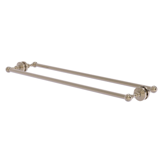 Allied Brass WP-41-BB-30-PEW Waverly Place 30" Antique Pewter Back to Back Shower Door Towel Bar
