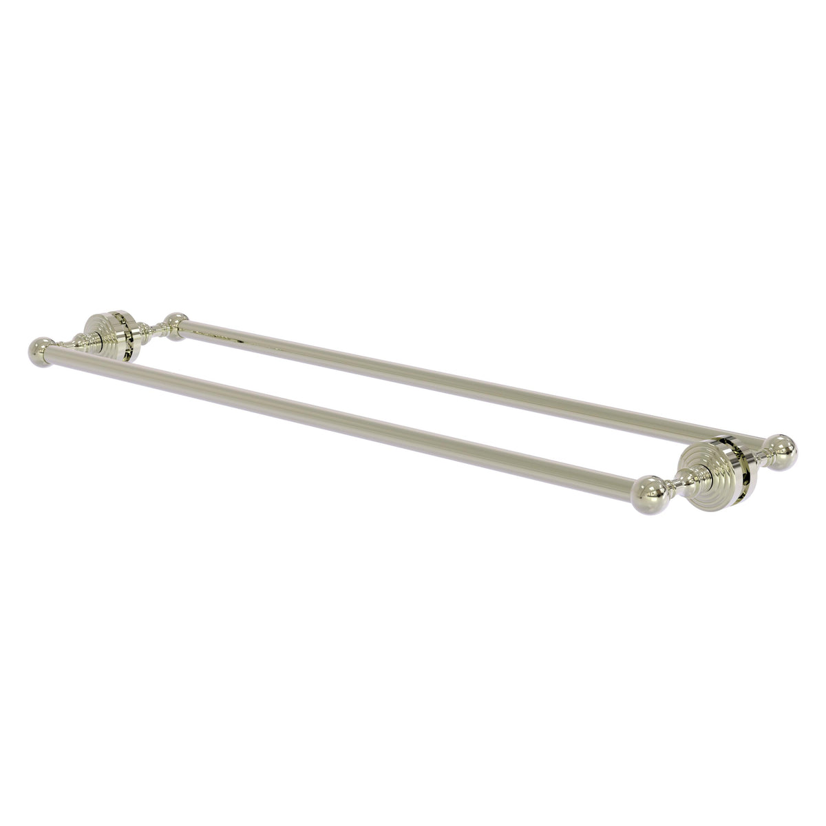 Allied Brass WP-41-BB-30-PNI Waverly Place 30" Polished Nickel Back to Back Shower Door Towel Bar