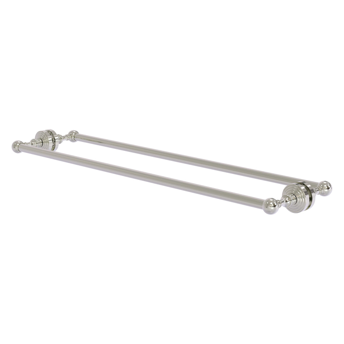 Allied Brass WP-41-BB-30-SN Waverly Place 30" Satin Nickel Back to Back Shower Door Towel Bar