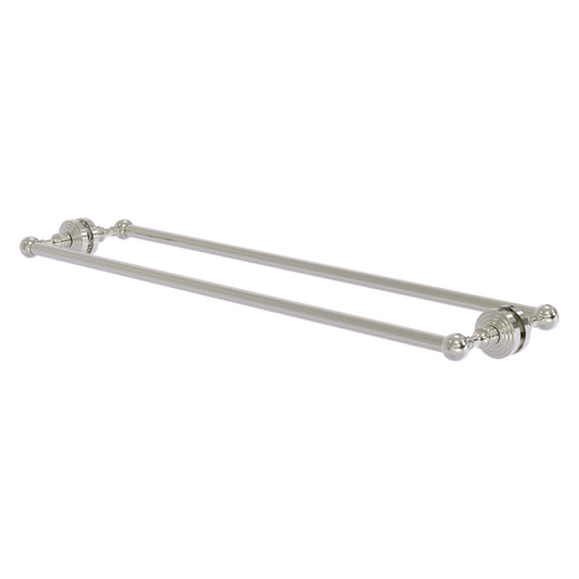 Allied Brass WP-41-BB-30-SN Waverly Place 30" Satin Nickel Back to Back Shower Door Towel Bar