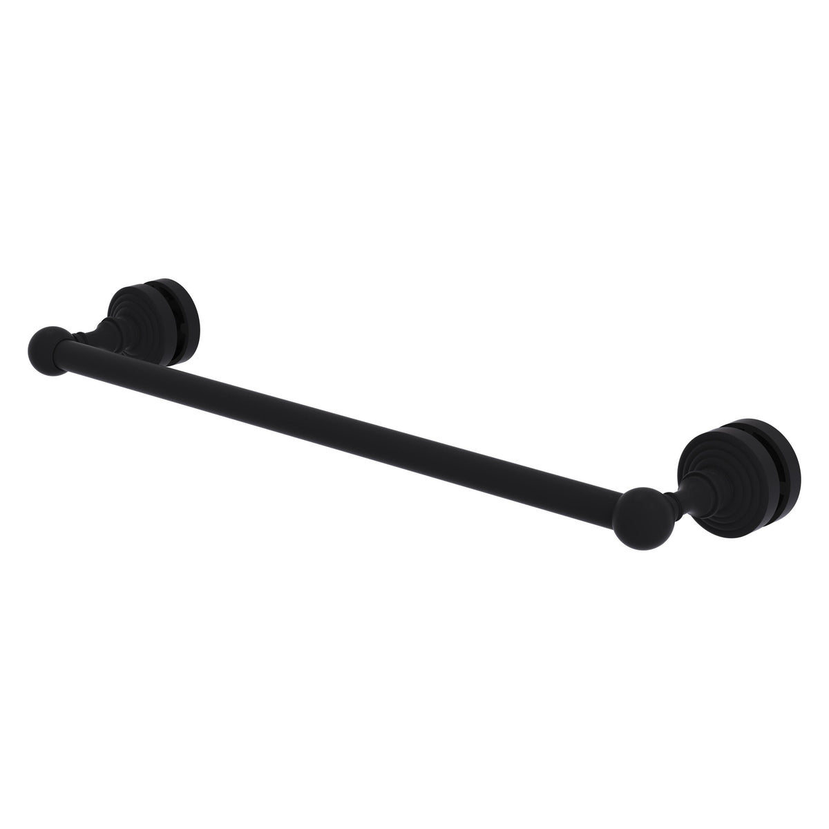 Allied Brass WP-41-SM-18-BKM Waverly Place 18" Matte Black Shower Door Towel Bar