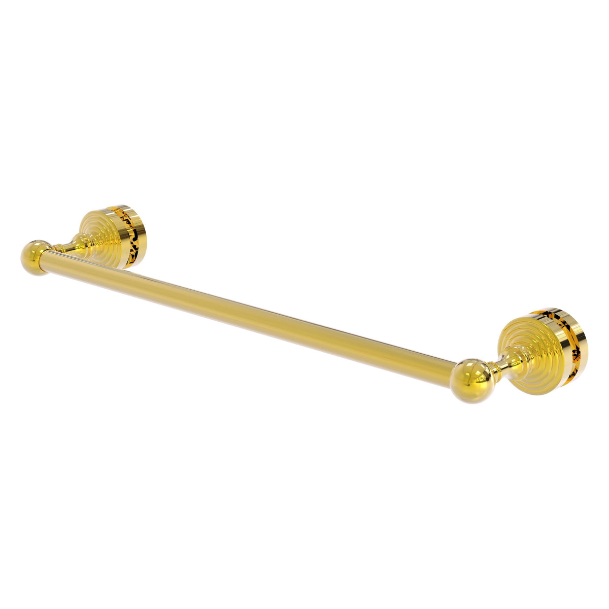 Allied Brass WP-41-SM-18-PB Waverly Place 18" Polished Brass Shower Door Towel Bar
