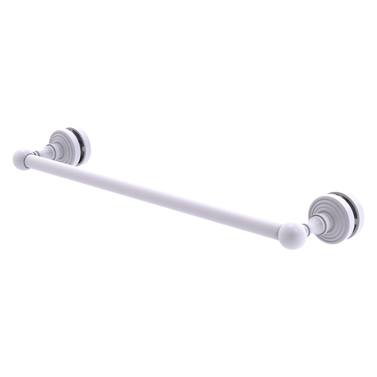 Allied Brass WP-41-SM-18-WHM Waverly Place 18" Matte White Shower Door Towel Bar