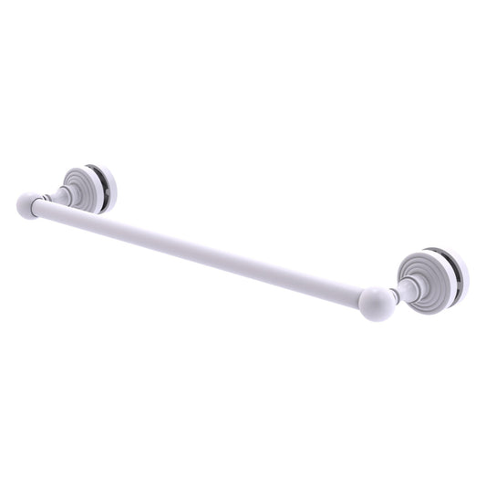 Allied Brass WP-41-SM-18-WHM Waverly Place 18" Matte White Shower Door Towel Bar