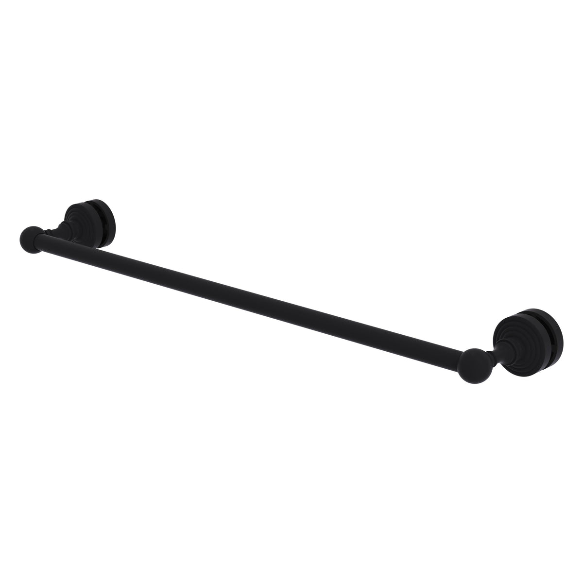 Allied Brass WP-41-SM-24-BKM Waverly Place 24" Matte Black Shower Door Towel Bar
