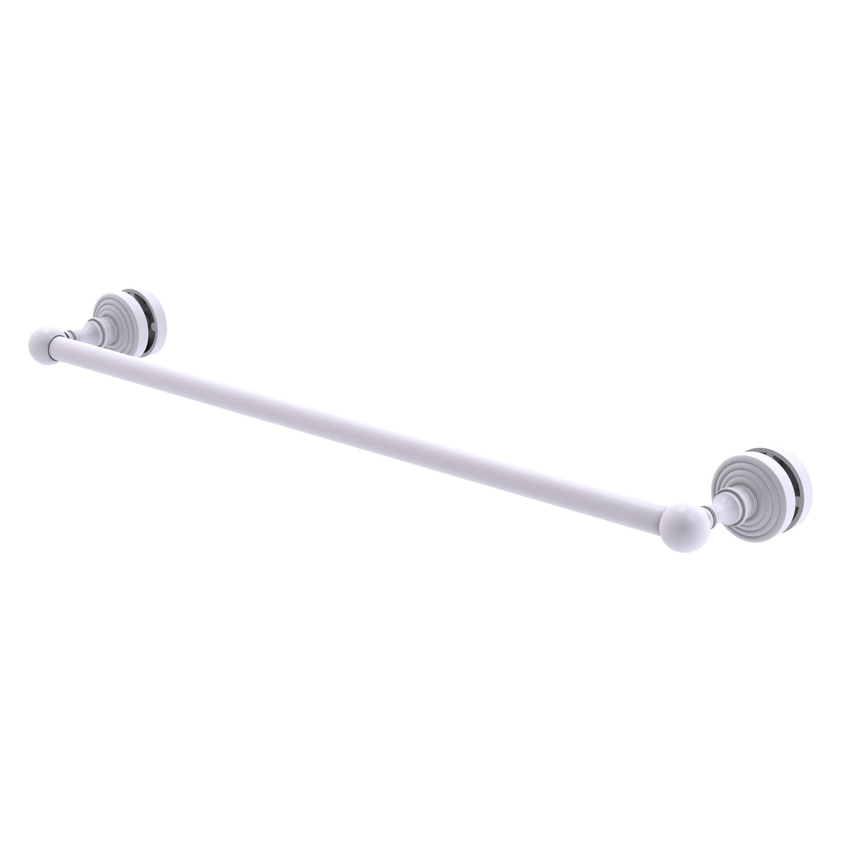 Allied Brass WP-41-SM-24-WHM Waverly Place 24" Matte White Shower Door Towel Bar