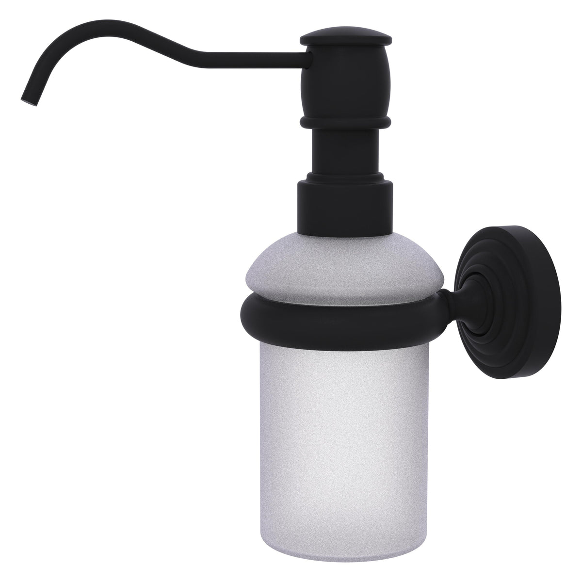 Allied Brass WP-60-BKM Waverly Place Matte Black Wall-Mounted Soap Dispenser