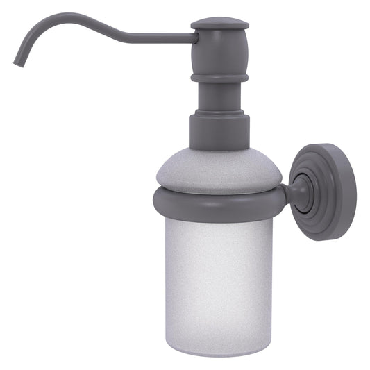 Allied Brass WP-60-GYM Waverly Place Matte Gray Wall-Mounted Soap Dispenser
