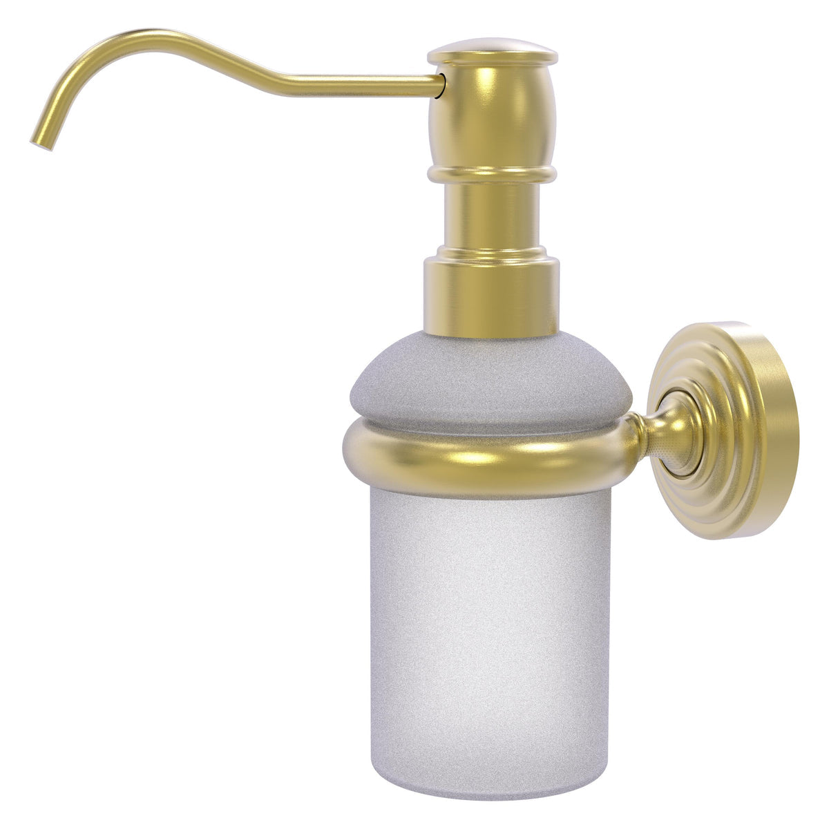 Allied Brass WP-60-SBR Waverly Place Satin Brass Wall-Mounted Soap Dispenser