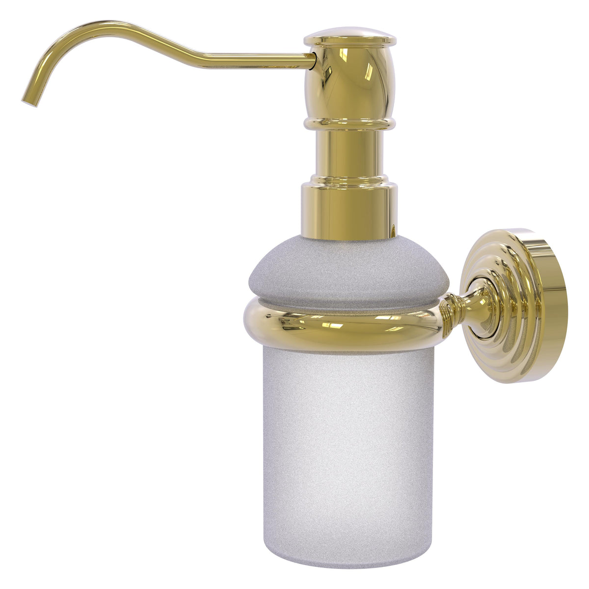 Allied Brass WP-60-UNL Waverly Place Unlacquered Brass Wall-Mounted Soap Dispenser