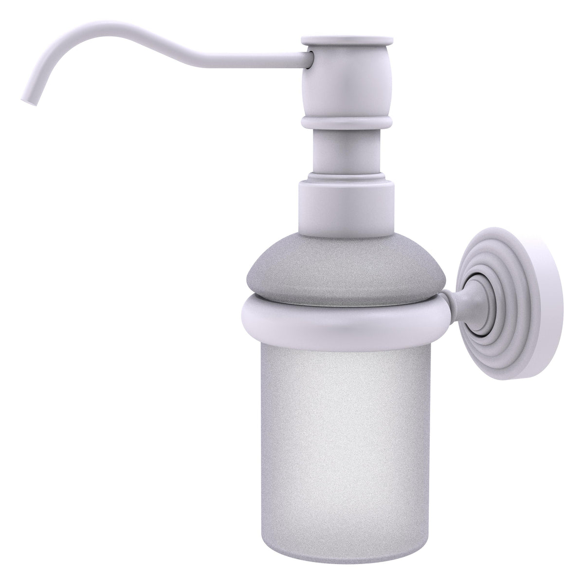 Allied Brass WP-60-WHM Waverly Place Matte White Wall-Mounted Soap Dispenser