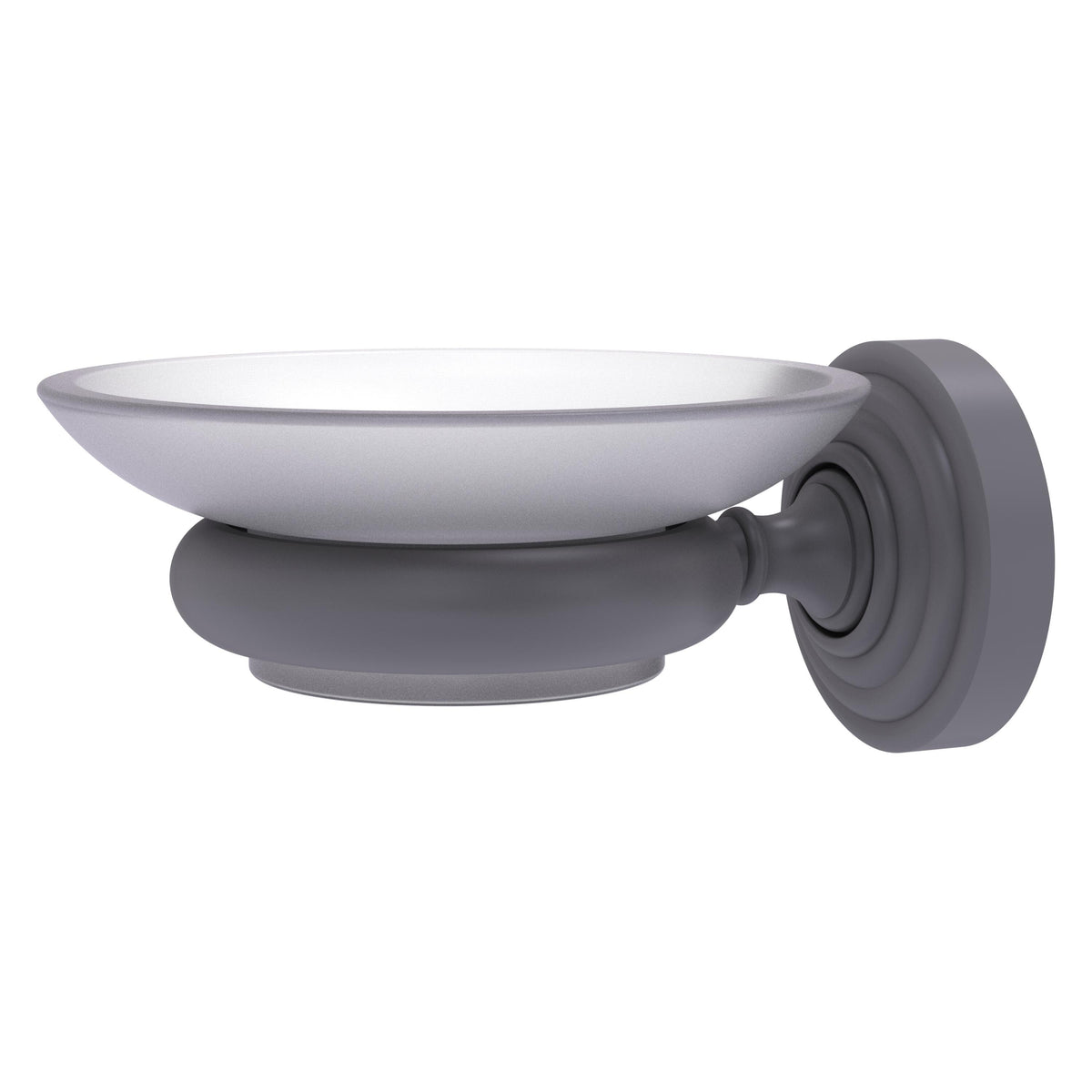 Allied Brass WP-62-GYM Waverly Place Matte Gray Wall-Mounted Soap Dish