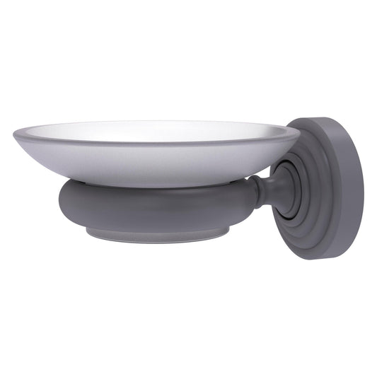 Allied Brass WP-62-GYM Waverly Place Matte Gray Wall-Mounted Soap Dish
