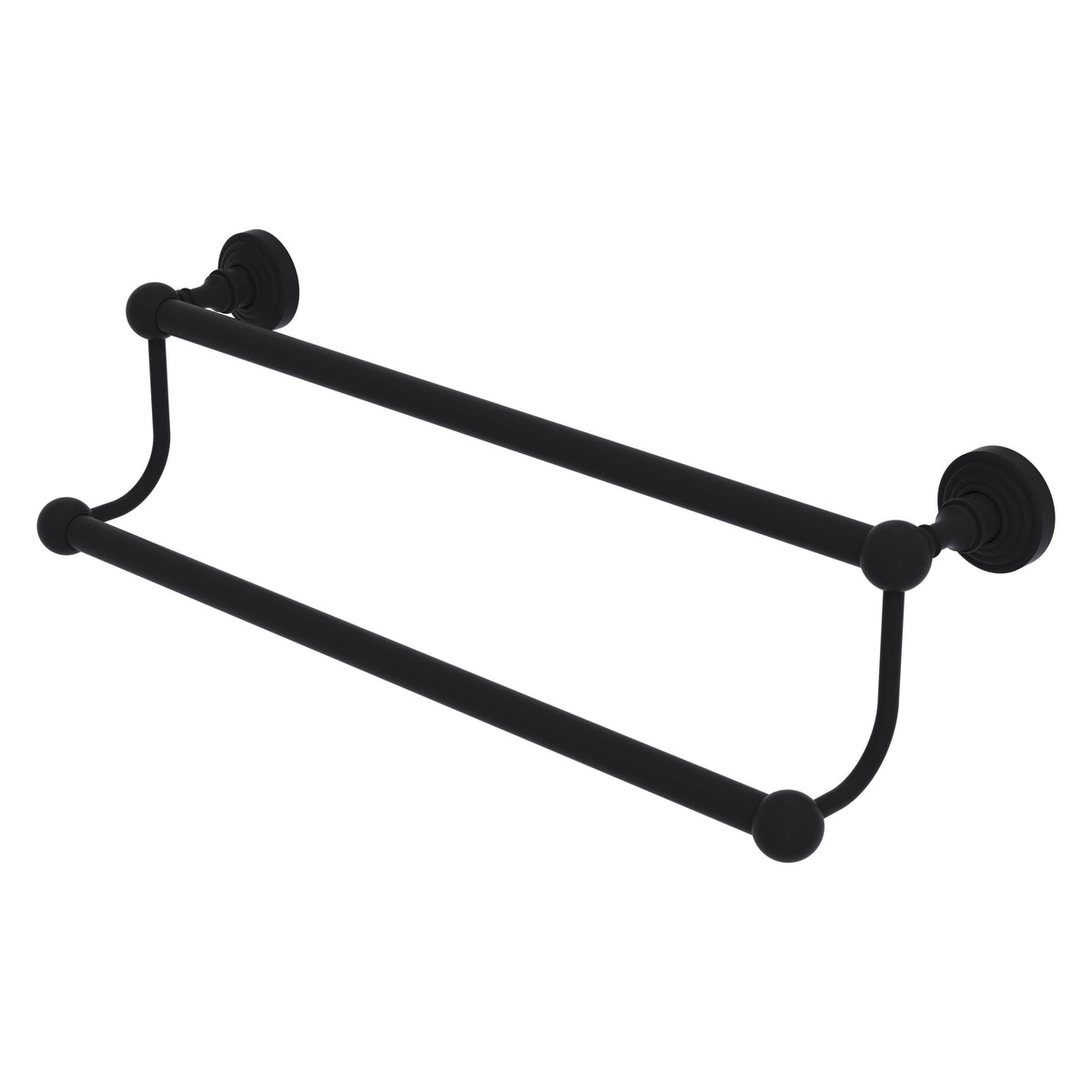 Allied Brass WP-72/18-BKM Waverly Place 18" Matte Black Double Towel Bar