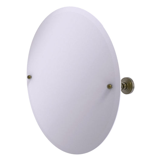 Allied Brass WP-90-ABR Waverly Place Antique Brass Frameless Round Tilt Wall Mirror