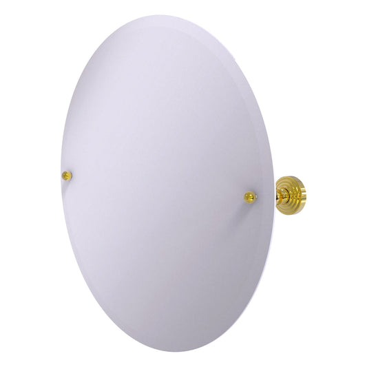 Allied Brass WP-90-PB Waverly Place Polished Brass Frameless Round Tilt Wall Mirror