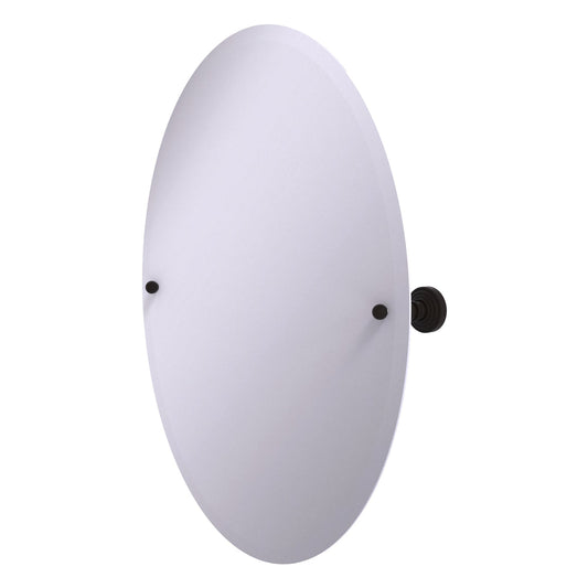 Allied Brass WP-91-ORB Waverly Place Oil Rubbed Bronze Frameless Oval Tilt Wall Mirror