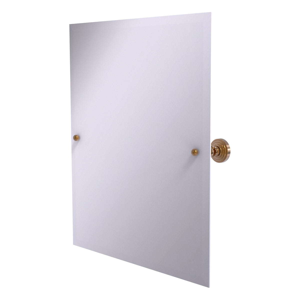 Allied Brass WP-92-BBR Waverly Place Brushed Bronze Frameless Rectangular Tilt Wall Mirror
