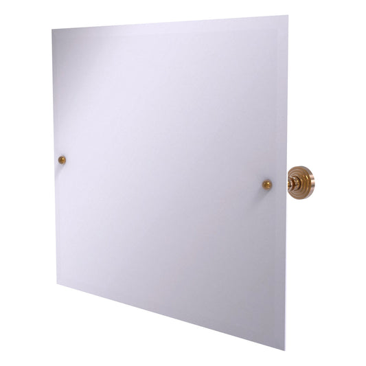 Allied Brass WP-93-BBR Waverly Place Brushed Bronze Frameless Landscape Rectangular Tilt Wall Mirror