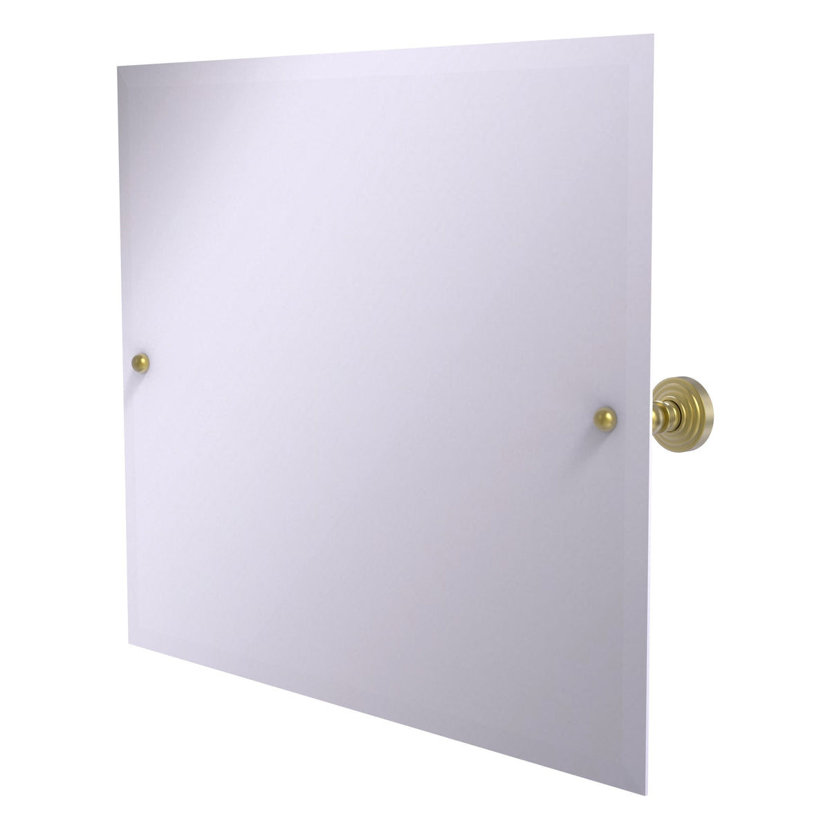Allied Brass WP-93-SBR Waverly Place Satin Brass Frameless Landscape Rectangular Tilt Wall Mirror