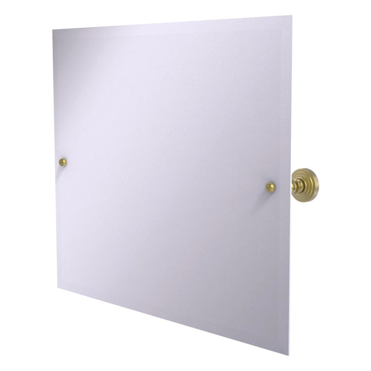 Allied Brass WP-93-SBR Waverly Place Satin Brass Frameless Landscape Rectangular Tilt Wall Mirror