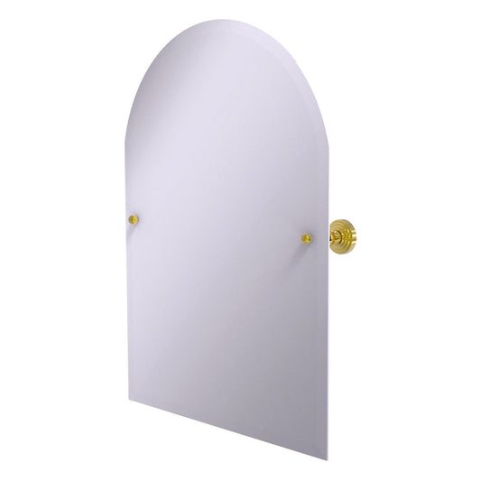 Allied Brass WP-94-PB Waverly Place Polished Brass Frameless Arched Top Tilt Wall Mirror