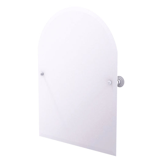 Allied Brass WP-94-WHM Waverly Place Matte White Frameless Arched Top Tilt Wall Mirror
