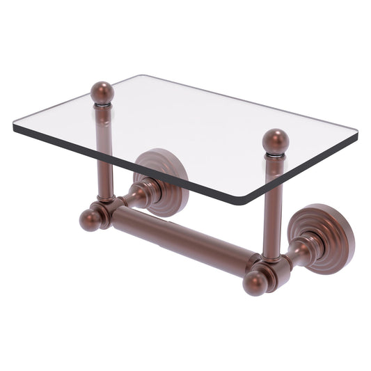 Allied Brass WP-GLT-24-CA Waverly Place 2-Post Antique Copper Toilet Tissue Holder