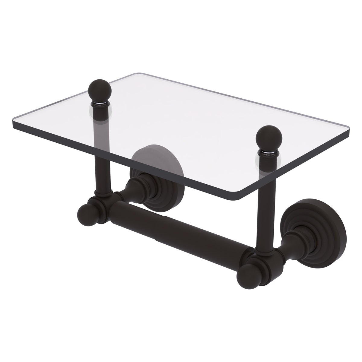 Allied Brass WP-GLT-24-ORB Waverly Place 2-Post Oil Rubbed Bronze Toilet Tissue Holder