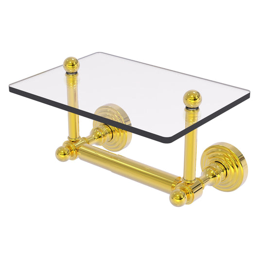 Allied Brass WP-GLT-24-PB Waverly Place 2-Post Polished Brass Toilet Tissue Holder
