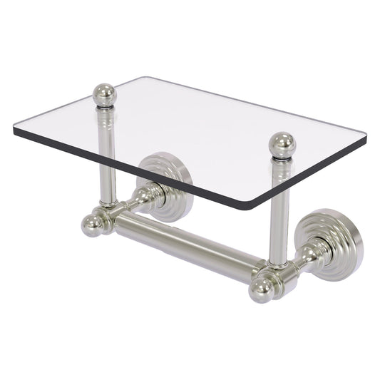 Allied Brass WP-GLT-24-SN Waverly Place 2-Post Satin Nickel Toilet Tissue Holder