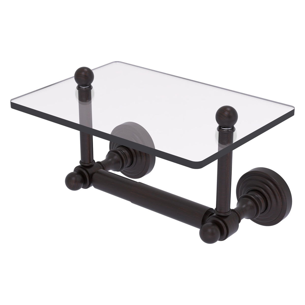 Allied Brass WP-GLT-24-VB Waverly Place 2-Post Venetian Bronze Toilet Tissue Holder