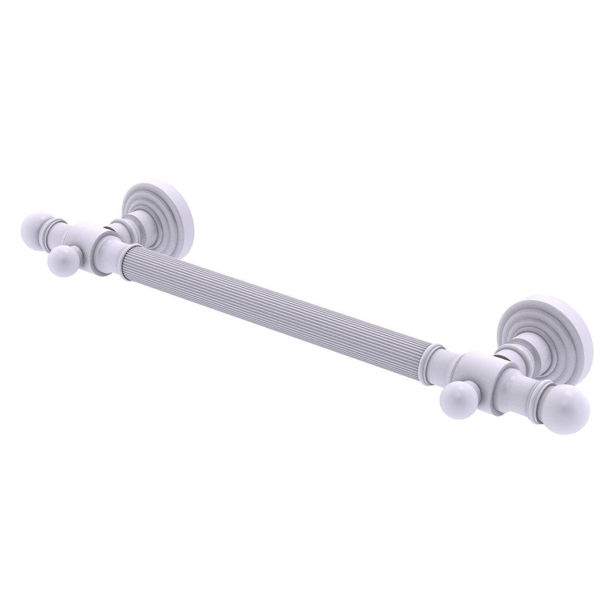 Allied Brass WP-GRR-24-WHM Waverly Place 24" Matte White Reeded Grab Bar