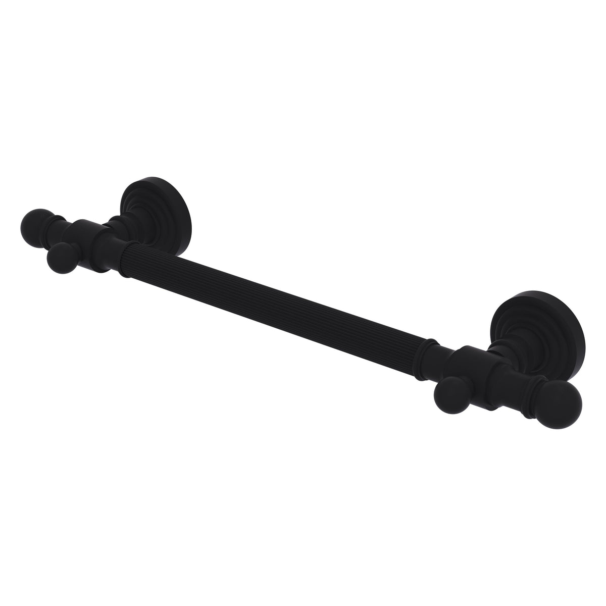 Allied Brass WP-GRR-36-BKM Waverly Place 36" Matte Black Reeded Grab Bar