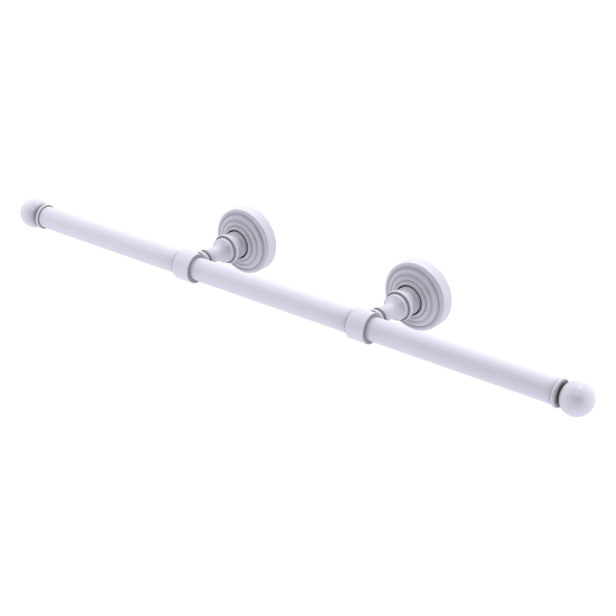 Allied Brass WP-GT-3-WHM Waverly Place Matte White Wall-Mounted Horizontal Guest Towel Holder