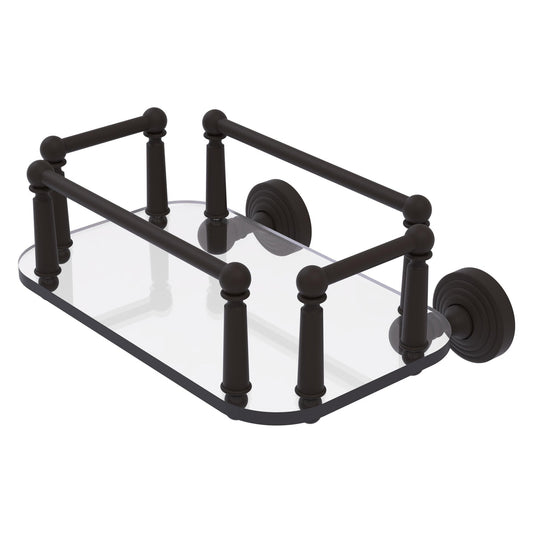 Allied Brass WP-GT-5-ORB Waverly Place Oil Rubbed Bronze Wall-Mounted Glass Guest Towel Tray