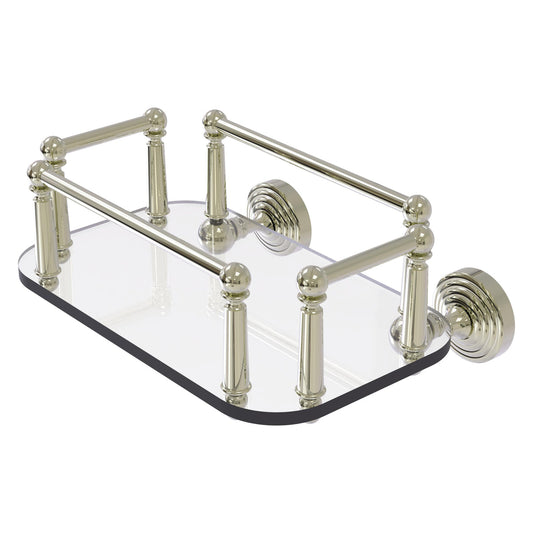 Allied Brass WP-GT-5-PNI Waverly Place Polished Nickel Wall-Mounted Glass Guest Towel Tray