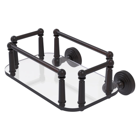 Allied Brass WP-GT-5-VB Waverly Place Venetian Bronze Wall-Mounted Glass Guest Towel Tray