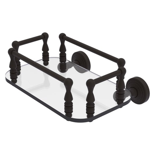 Allied Brass WP-GT-6-ORB Waverly Place Oil Rubbed Bronze Wall-Mounted Glass Guest Towel Tray