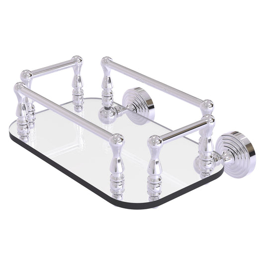 Allied Brass WP-GT-6-PC Waverly Place Polished Chrome Wall-Mounted Glass Guest Towel Tray
