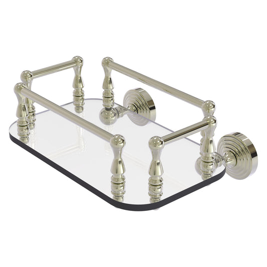 Allied Brass WP-GT-6-PNI Waverly Place Polished Nickel Wall-Mounted Glass Guest Towel Tray