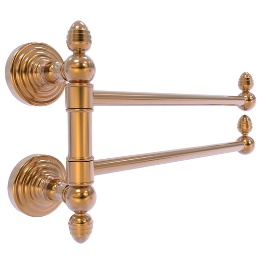 Allied Brass WP-GTB-2-BBR Waverly Place 2-Swing Arm Brushed Bronze Towel Rail