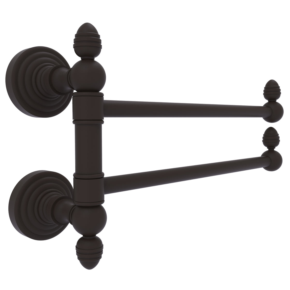 Allied Brass WP-GTB-2-ORB Waverly Place 2-Swing Arm Oil Rubbed Bronze Towel Rail