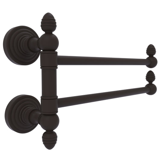 Allied Brass WP-GTB-2-ORB Waverly Place 2-Swing Arm Oil Rubbed Bronze Towel Rail