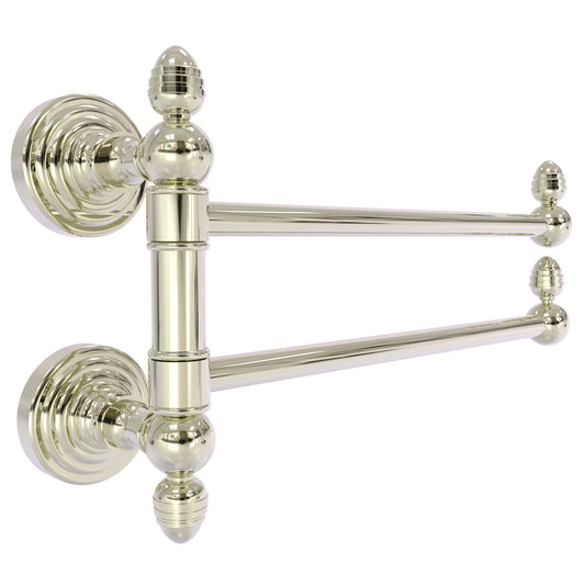 Allied Brass WP-GTB-2-PNI Waverly Place 2-Swing Arm Polished Nickel Towel Rail