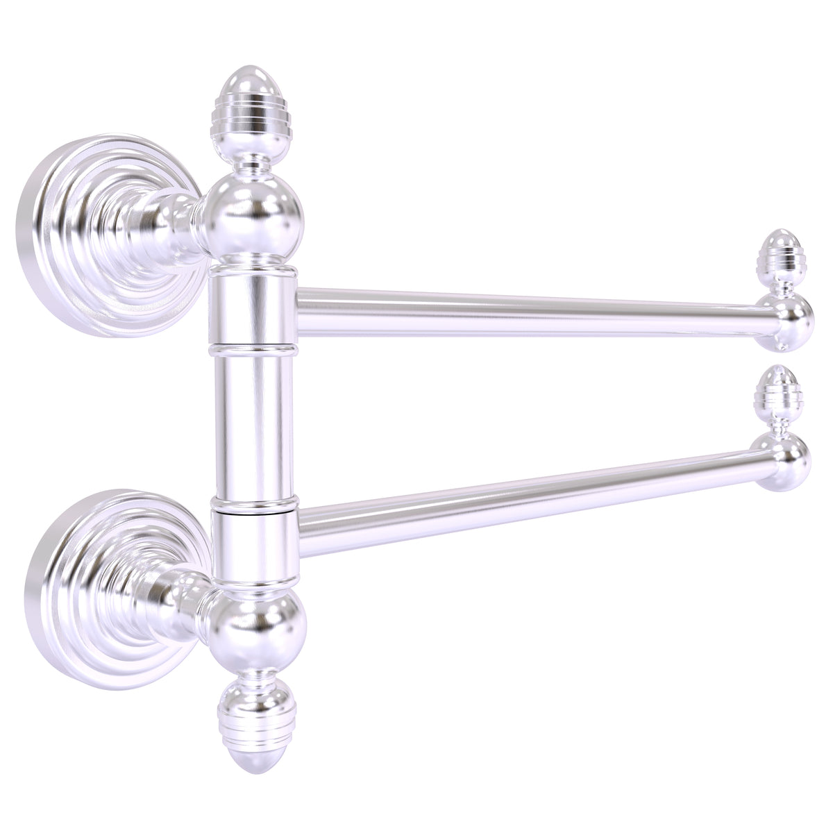 Allied Brass WP-GTB-2-SCH Waverly Place 2-Swing Arm Satin Chrome Towel Rail