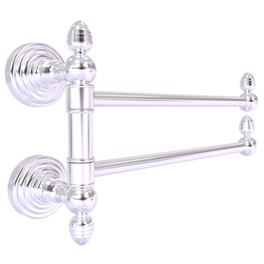 Allied Brass WP-GTB-2-SCH Waverly Place 2-Swing Arm Satin Chrome Towel Rail