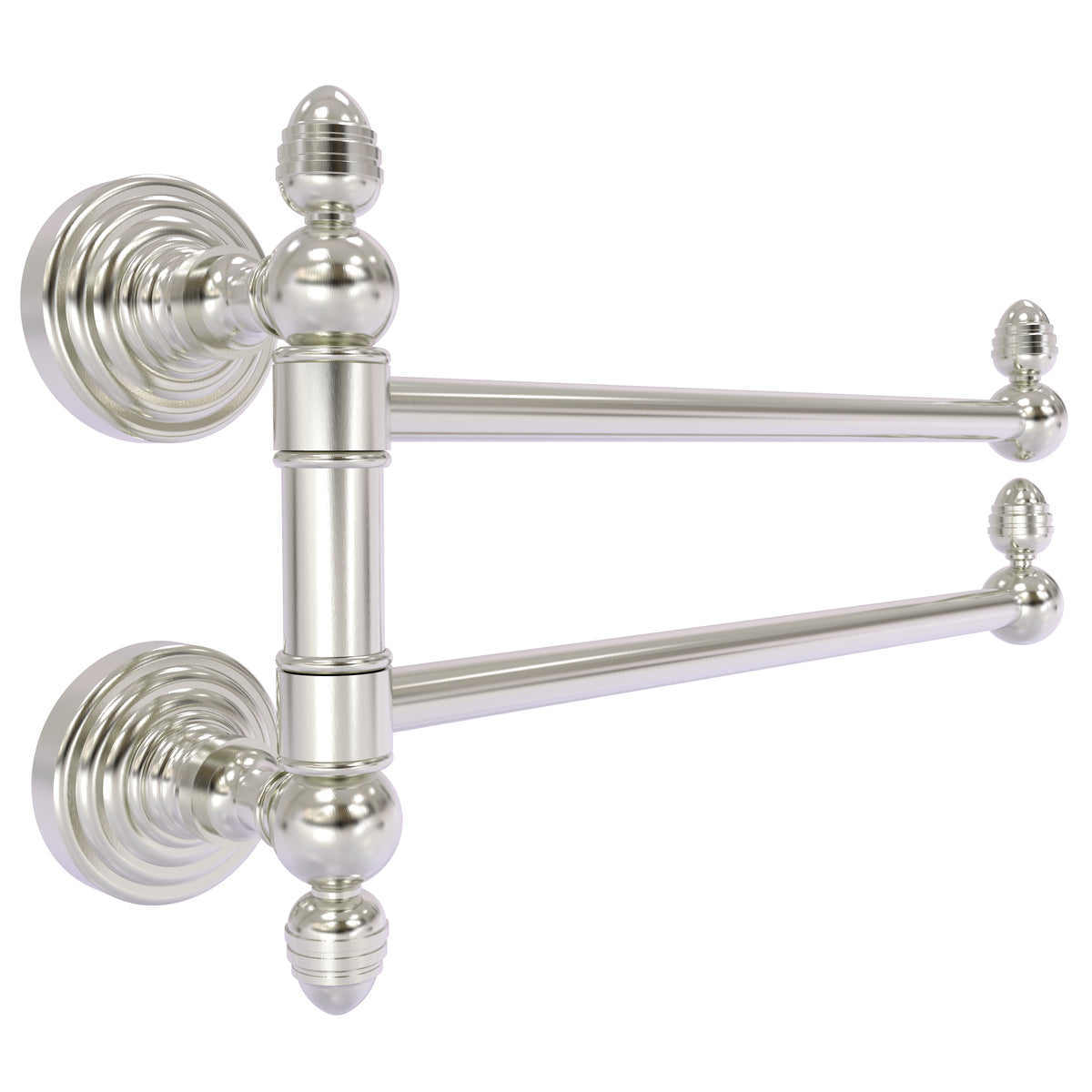 Allied Brass WP-GTB-2-SN Waverly Place 2-Swing Arm Satin Nickel Towel Rail