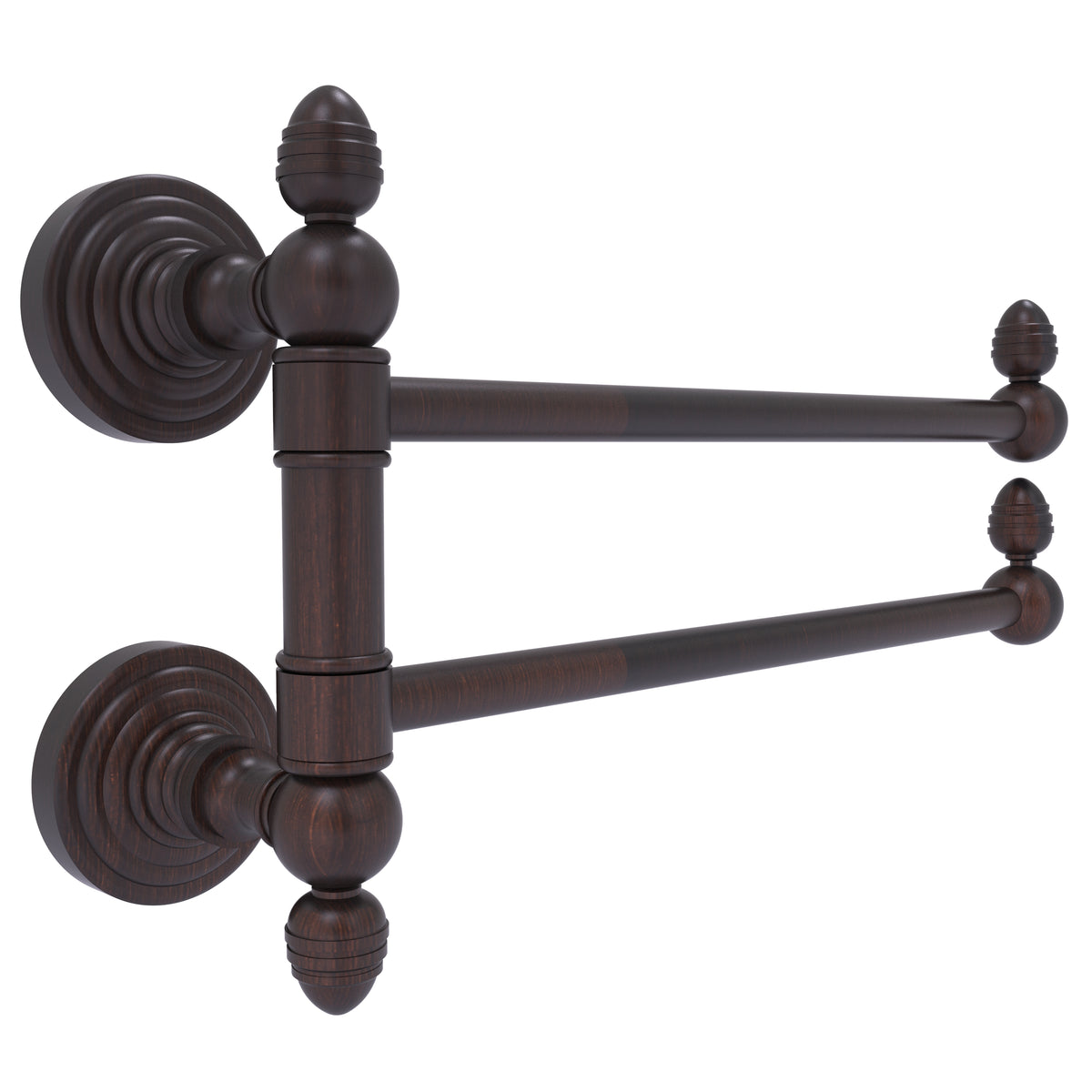 Allied Brass WP-GTB-2-VB Waverly Place 2-Swing Arm Venetian Bronze Towel Rail