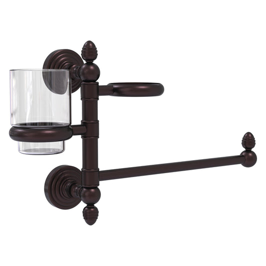 Allied Brass WP-GTBD-1-ABZ Waverly Place Antique Bronze Hair Dryer Holder and Organizer